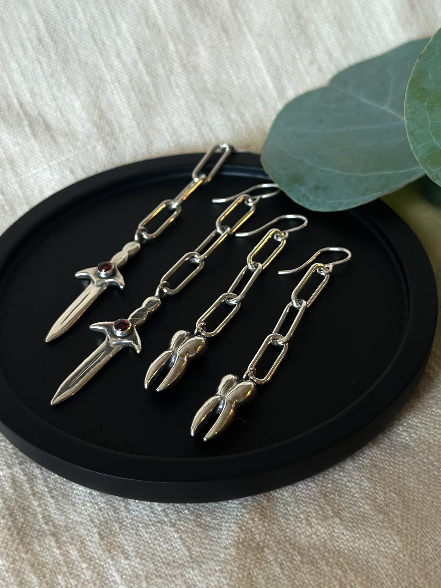 Tooth & Chain Earrings