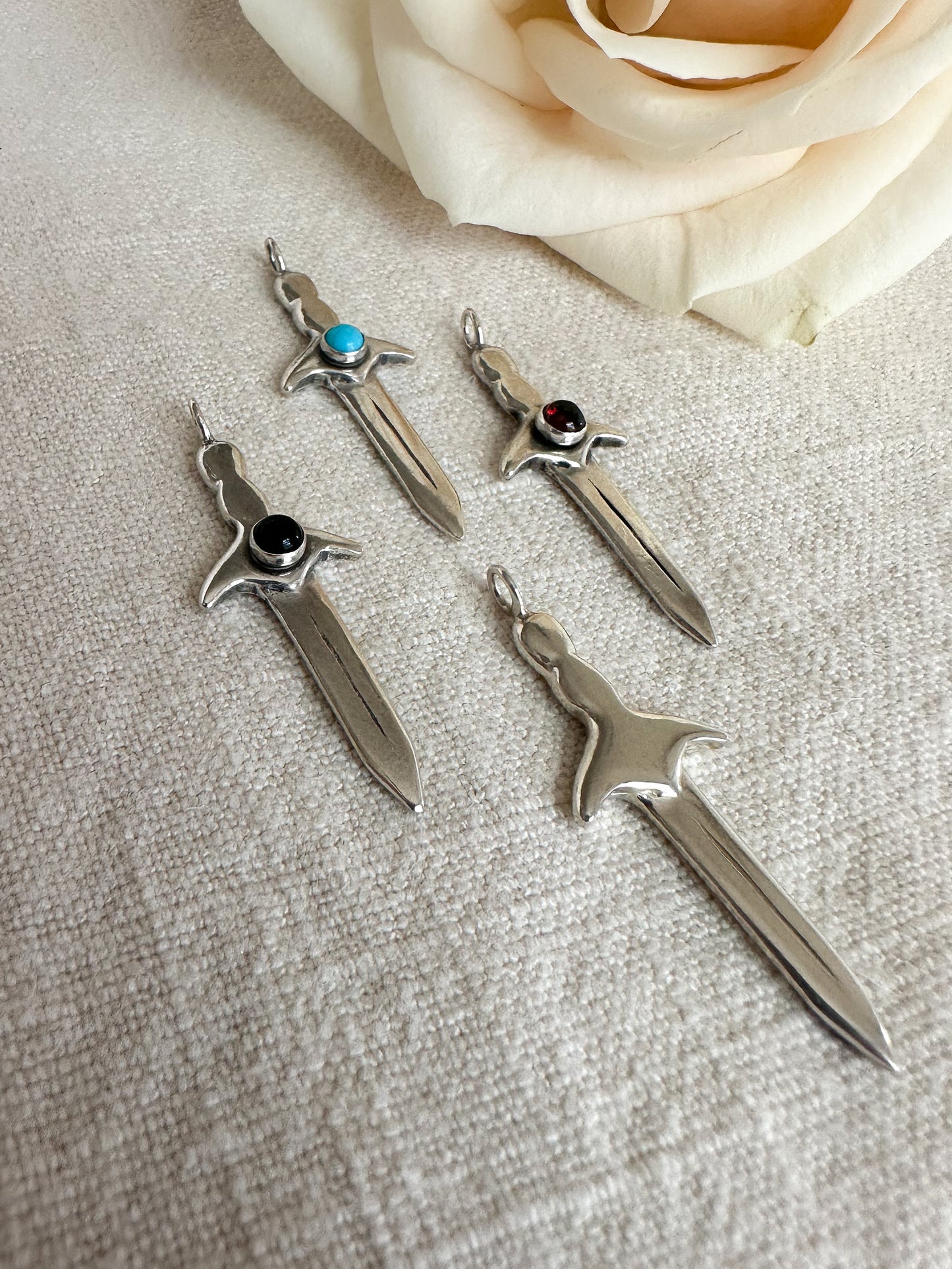 O-ring Sword Earrings