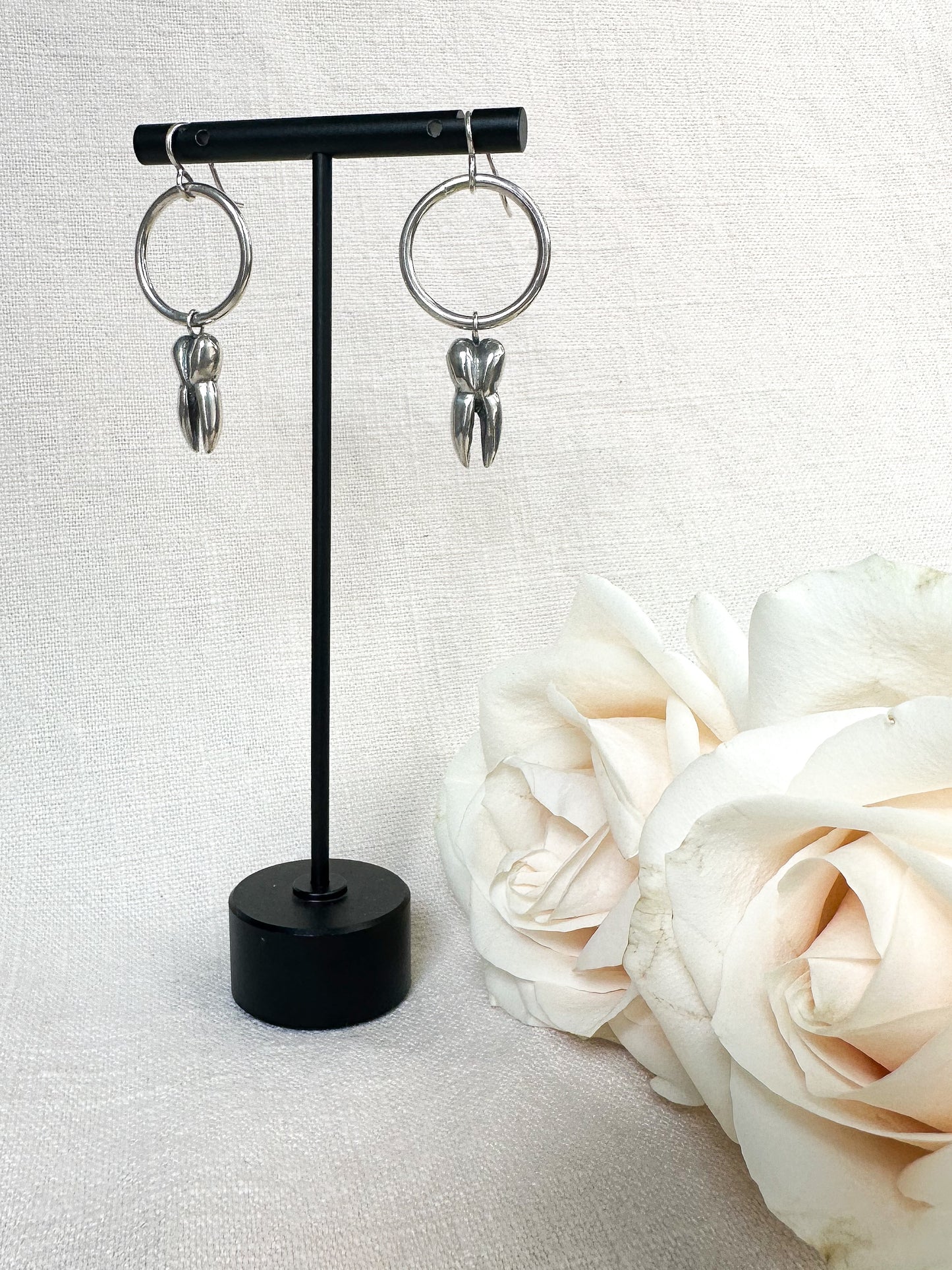 O-Ring Tooth Earrings