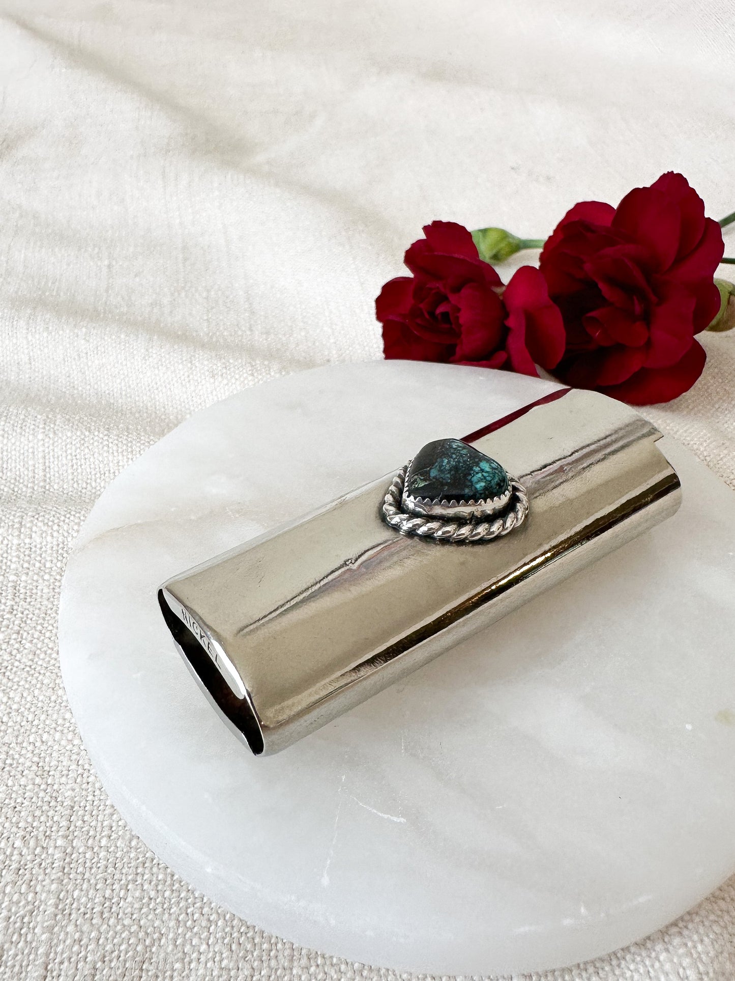 Turquoise Heart Lighter Case